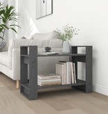 VidaXL Boekenkast/kamerscherm 80x35x56,5 cm massief grenenhout grijs
