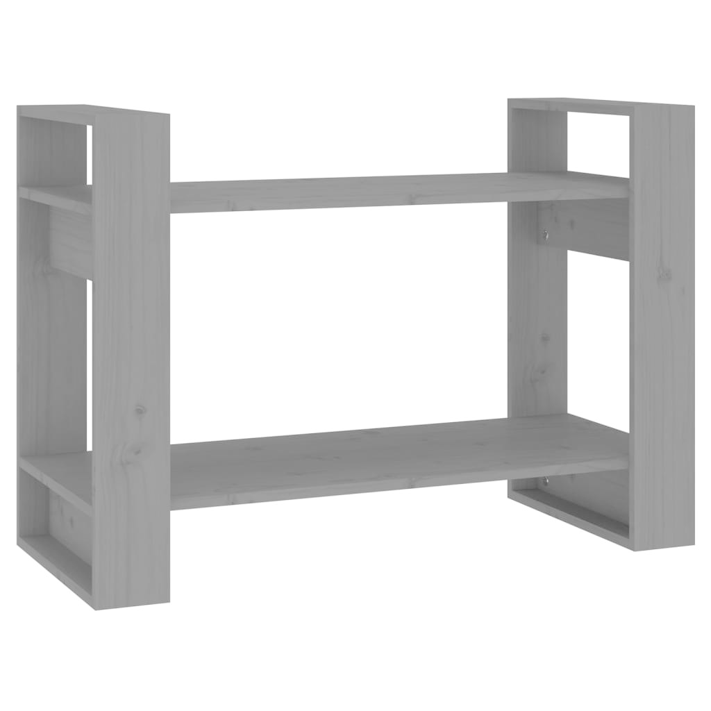 VidaXL Boekenkast/kamerscherm 80x35x56,5 cm massief grenenhout grijs