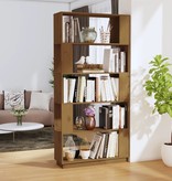 vidaXL Boekenkast/kamerscherm 80x25x163,5 cm grenenhout honingbruin