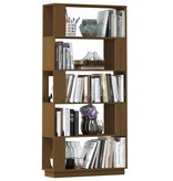 vidaXL Boekenkast/kamerscherm 80x25x163,5 cm grenenhout honingbruin