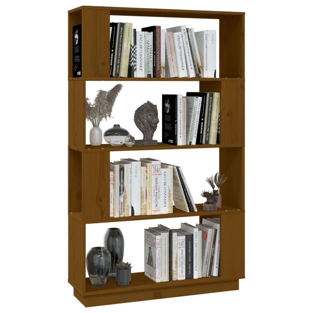 vidaXL Boekenkast/kamerscherm 80x25x132 cm massief hout honingbruin