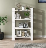 vidaXL Boekenkast/kamerscherm 80x35x125 cm massief grenenhout wit