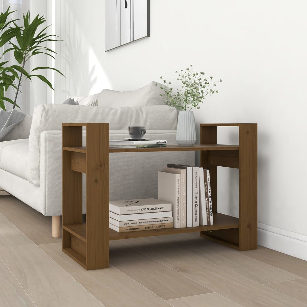 VidaXL Boekenkast/kamerscherm 80x35x56,5 cm grenenhout honingbruin