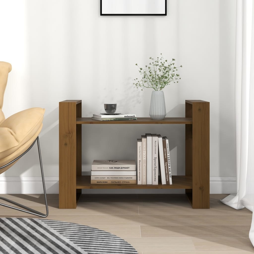VidaXL Boekenkast/kamerscherm 80x35x56,5 cm grenenhout honingbruin