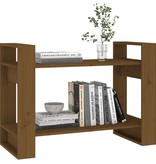 VidaXL Boekenkast/kamerscherm 80x35x56,5 cm grenenhout honingbruin
