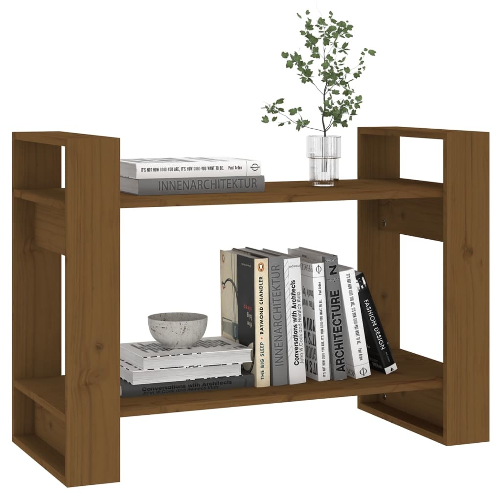 vidaXL Boekenkast/kamerscherm 80x35x56,5 cm grenenhout honingbruin