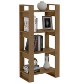 VidaXL Boekenkast/kamerscherm 60x35x125 cm massief hout honingbruin