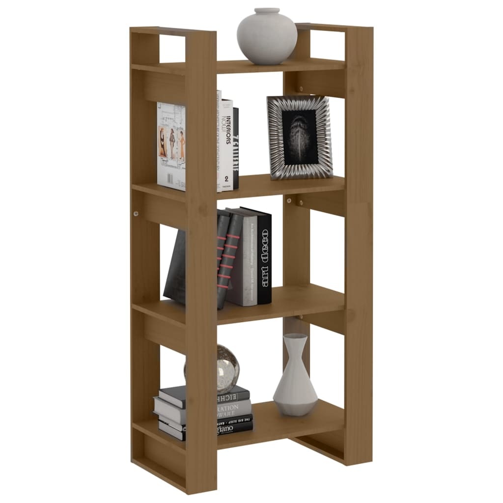 VidaXL Boekenkast/kamerscherm 60x35x125 cm massief hout honingbruin