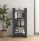 vidaXL Boekenkast/kamerscherm 60x35x125 cm massief hout grijs