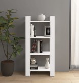 vidaXL Boekenkast/kamerscherm 60x35x125 cm massief hout wit