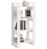 vidaXL Boekenkast/kamerscherm 60x35x125 cm massief hout wit