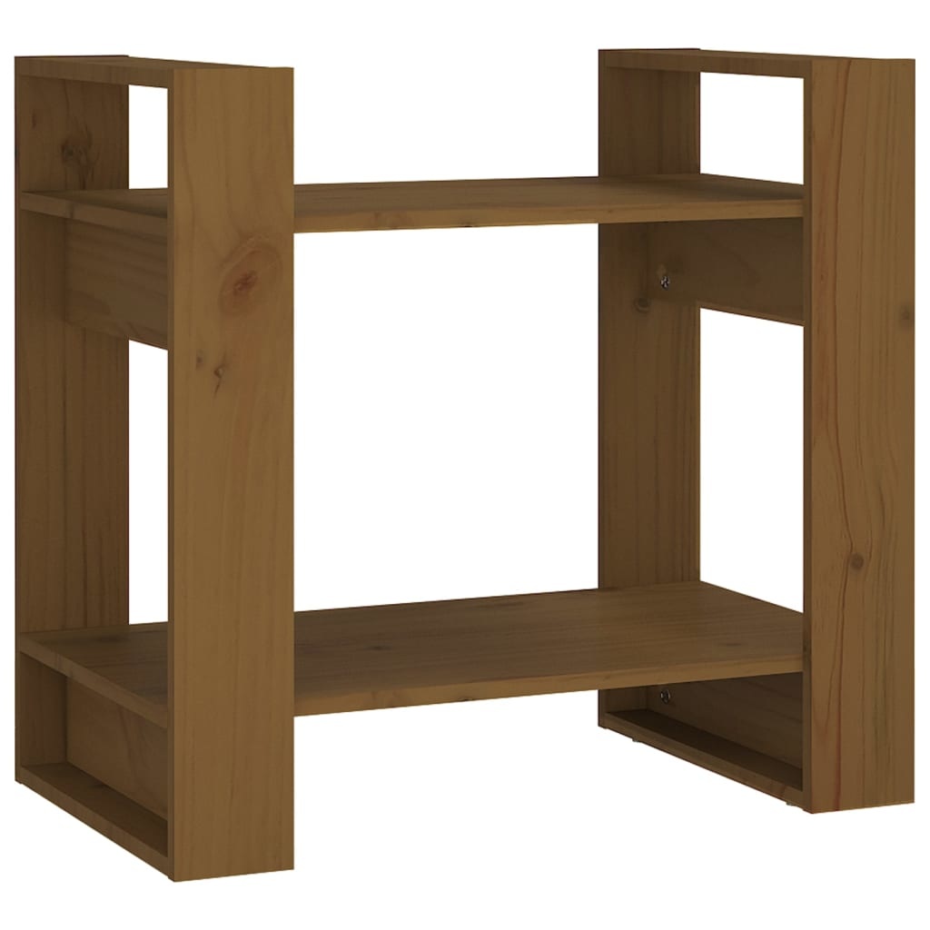 vidaXL Boekenkast/kamerscherm 60x35x57 cm massief hout honingbruin