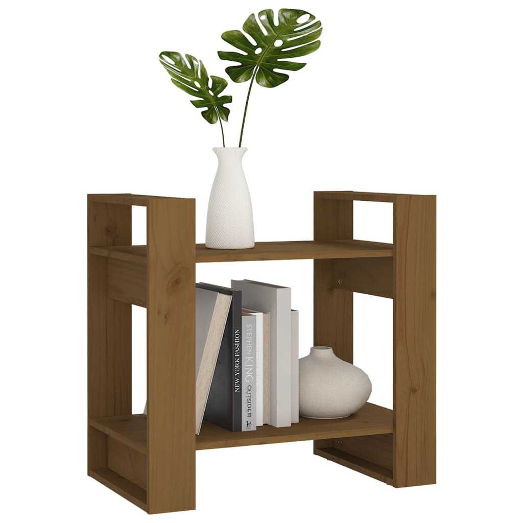 vidaXL Boekenkast/kamerscherm 60x35x57 cm massief hout honingbruin