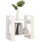 vidaXL Boekenkast/kamerscherm 60x35x57 cm massief grenenhout wit