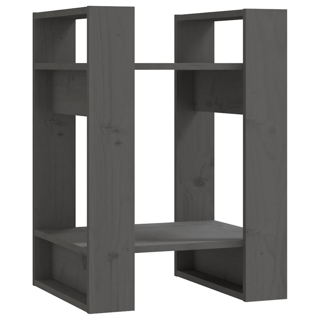 vidaXL Boekenkast/kamerscherm 41x35x57 cm massief grenenhout grijs