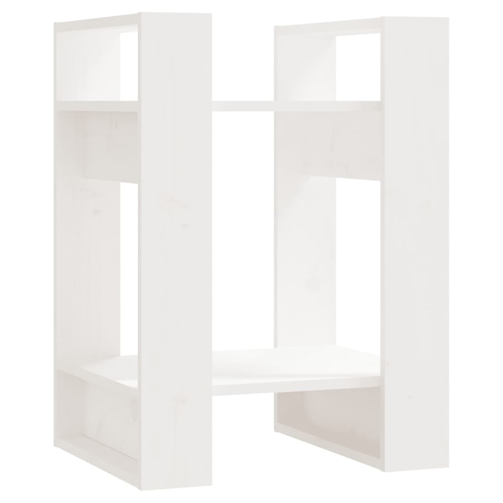 vidaXL Boekenkast/kamerscherm 41x35x57 cm massief grenenhout wit