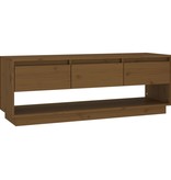 VidaXL Tv-meubel 110,5x34x40 cm massief grenenhout honingbruin