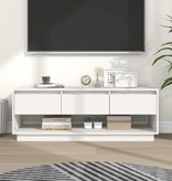 VidaXL Tv-meubel 110,5x34x40 cm massief grenenhout wit