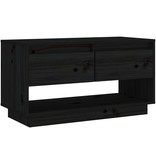 VidaXL Tv-meubel 74x34x40 cm massief grenenhout zwart