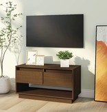 VidaXL Tv-meubel 74x34x40 cm massief grenenhout honingbruin