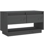 VidaXL Tv-meubel 74x34x40 cm massief grenenhout grijs