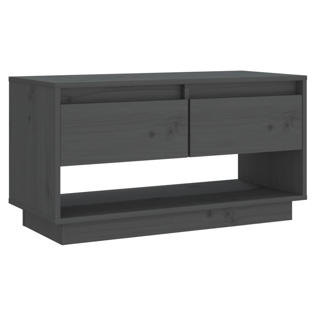 VidaXL Tv-meubel 74x34x40 cm massief grenenhout grijs