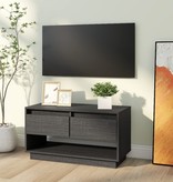 VidaXL Tv-meubel 74x34x40 cm massief grenenhout grijs