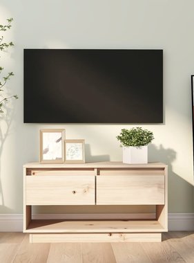 VidaXL Tv-meubel 74x34x40 cm massief grenenhout