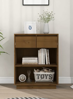 VidaXL Wandkast 60x34x75 cm massief grenenhout honingbruin