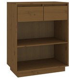 VidaXL Wandkast 60x34x75 cm massief grenenhout honingbruin