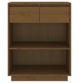 VidaXL Wandkast 60x34x75 cm massief grenenhout honingbruin