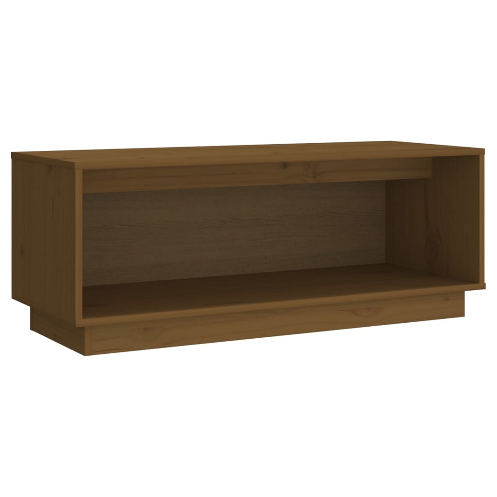 VidaXL Tv-meubel 90x35x35 cm massief grenenhout honingbruin