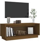 VidaXL Tv-meubel 90x35x35 cm massief grenenhout honingbruin