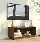 VidaXL Tv-meubel 90x35x35 cm massief grenenhout honingbruin
