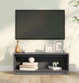 VidaXL Tv-meubel 90x35x35 cm massief grenenhout grijs