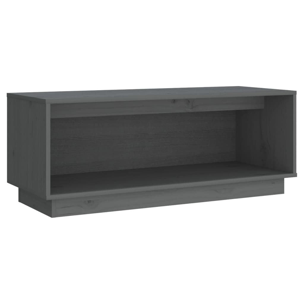 VidaXL Tv-meubel 90x35x35 cm massief grenenhout grijs