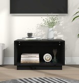VidaXL Tv-meubel 60x35x35 cm massief grenenhout zwart
