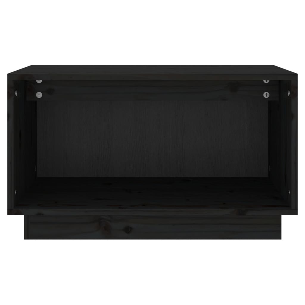 VidaXL Tv-meubel 60x35x35 cm massief grenenhout zwart