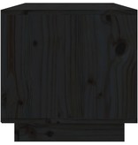 VidaXL Tv-meubel 60x35x35 cm massief grenenhout zwart