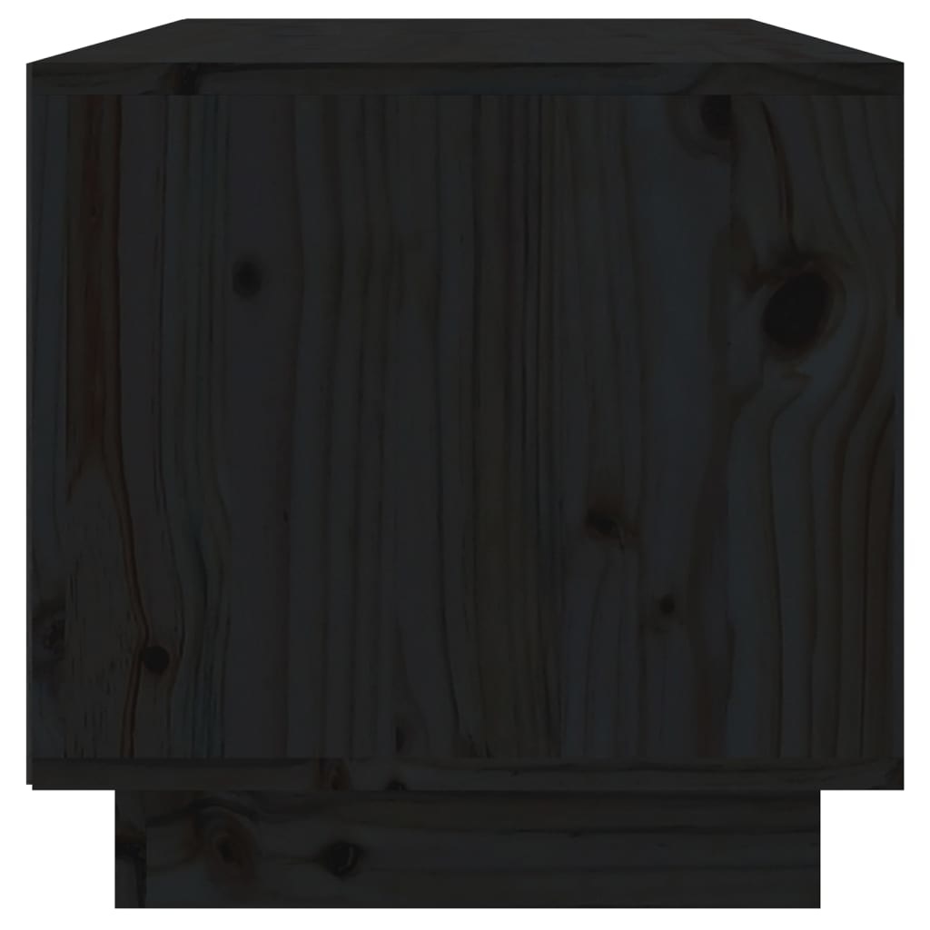 VidaXL Tv-meubel 60x35x35 cm massief grenenhout zwart