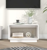 VidaXL Tv-meubel 60x35x35 cm massief grenenhout wit