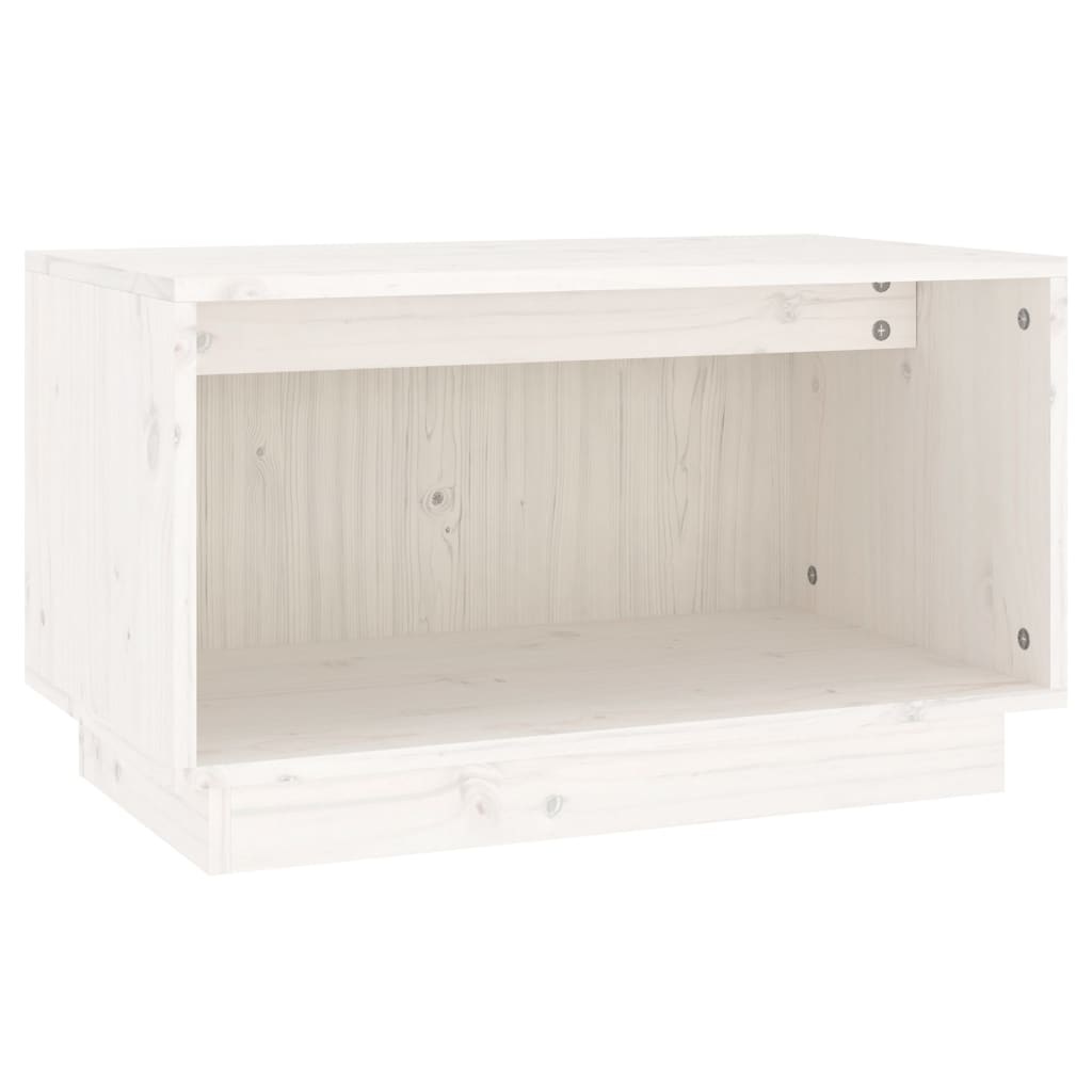 VidaXL Tv-meubel 60x35x35 cm massief grenenhout wit