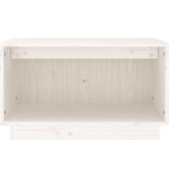 VidaXL Tv-meubel 60x35x35 cm massief grenenhout wit