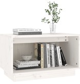 VidaXL Tv-meubel 60x35x35 cm massief grenenhout wit
