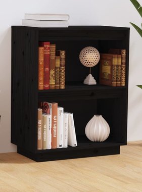 VidaXL Wandkast 60x34x75 cm massief grenenhout zwart