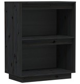 VidaXL Wandkast 60x34x75 cm massief grenenhout zwart
