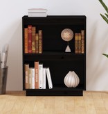 VidaXL Wandkast 60x34x75 cm massief grenenhout zwart