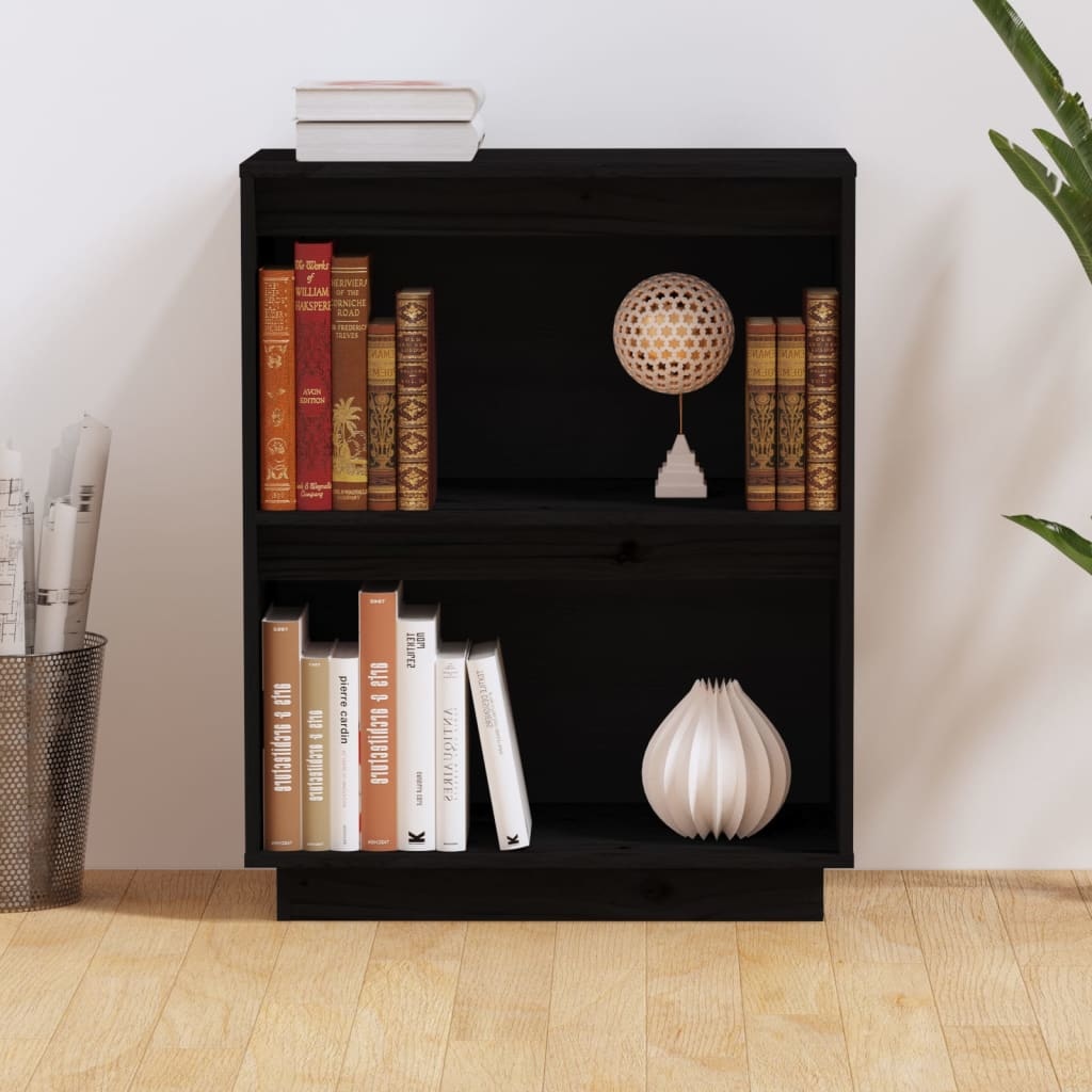 VidaXL Wandkast 60x34x75 cm massief grenenhout zwart