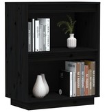 VidaXL Wandkast 60x34x75 cm massief grenenhout zwart