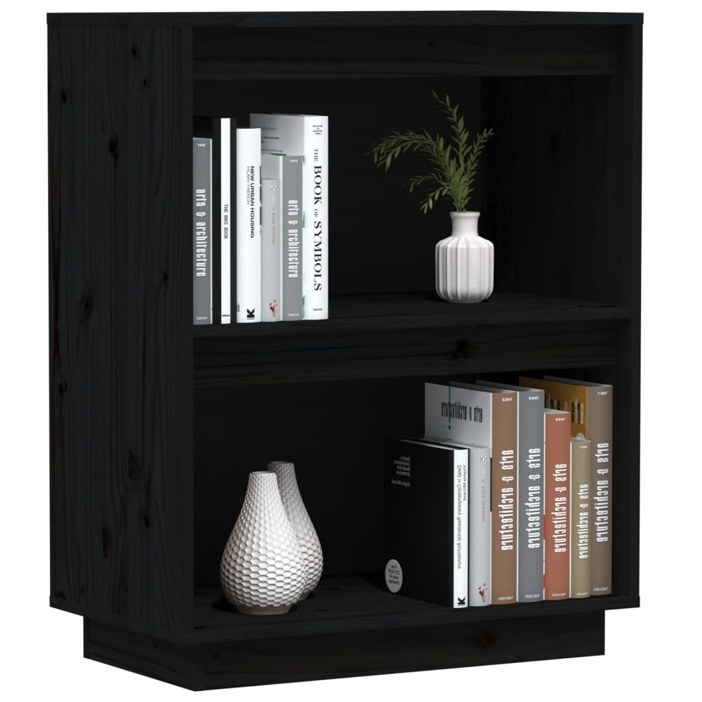 VidaXL Wandkast 60x34x75 cm massief grenenhout zwart